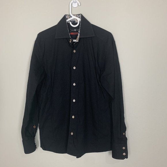 Stone Rose Other - Stone Rose Red Label Collection Men’s Button Up Shirt Black Size Medium